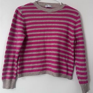 Striped Pink and Beige Women's Sweater